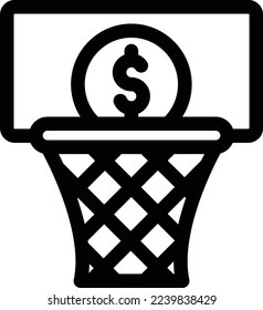 ilustración de dólar vector en un fondo transparente. Símbolos de calidad superior. Iconos vectoriales de línea delgada para el diseño de conceptos y gráficos.