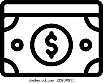 Dollar Vector illustration on a transparent background. Premium quality symmbols. Thin line vector icons for concept and graphic design.