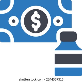 Dollar Vector illustration on a transparent background. Premium quality symmbols. Glyphs vector icons for concept and graphic design.