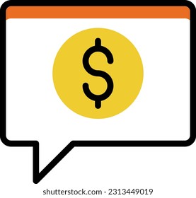 Ilustración del vector del dólar sobre un fondo transparente. Símbolos de calidad superior. Iconos vectoriales de color de línea para el concepto y el diseño gráfico.