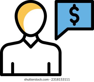 Dollar Vector illustration on a transparent background. Premium quality symmbols. Line Color vector icons for concept and graphic design.