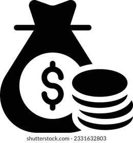dollar Vector illustration on a transparent background. Premium quality symbols. Glyphs  vector icon for concept and graphic design.