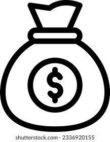 dólar Ilustración vectorial en un fondo transparente.Símbolos de calidad premium.Icono vectorial de trazo para el concepto y el diseño gráfico.