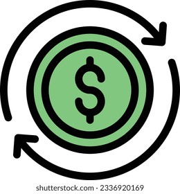 dollar Vector illustration on a transparent background.Premium quality symmbols.Stroke vector icon for concept and graphic design.
