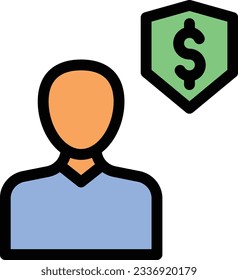 dólar Ilustración vectorial en un fondo transparente.Símbolos de calidad premium.Icono vectorial de trazo para el concepto y el diseño gráfico.