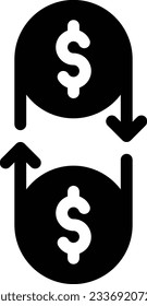 Dollar Vektorgrafik auf transparentem Hintergrund.Hochwertige Symbole.Glyphen Vektorsymbol für Konzept und Grafikdesign. 
