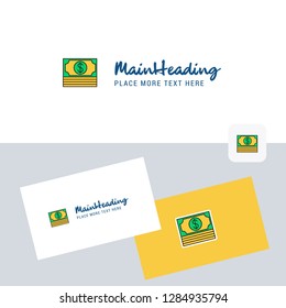 Dollar  vector logotype with business card template. Elegant corporate identity. - Vector
