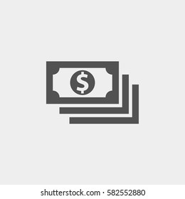 Dollar. Vector money icon