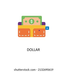 Ilustración de diseño de iconos de contorno del vector del dólar. Símbolo de Fintech sobre el fondo blanco Archivo EPS 10