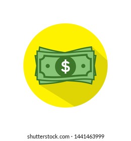 Dollar vector sign, paper money dollar icon - dollar bill symbol