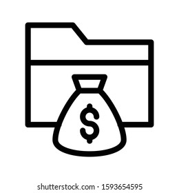 dollar vector thin line icon 