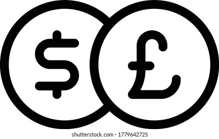 dollar vector thin line icon 