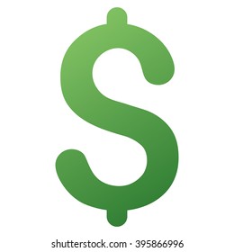 Dollar vector toolbar icon. Style is gradient icon symbol on a white background.