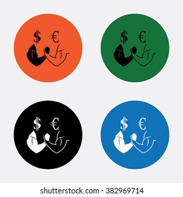 Dollar vs Euro icon