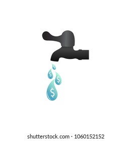 dollar water graphic design template