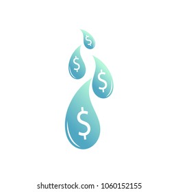 dollar water graphic design template
