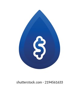 elemento icono de plantilla de diseño de degradado de logotipo de agua de dólar