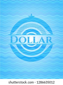 Dollar water wave style emblem.