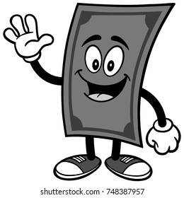 Dollar Waving Illustration