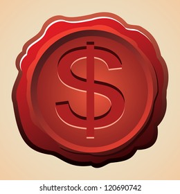 dollar wax stamp