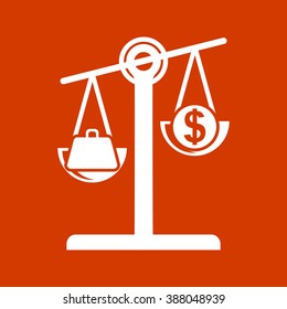 dollar weight scale   icon 