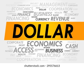 DOLLAR word cloud, business concept