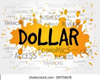 DOLLAR word cloud, business concept