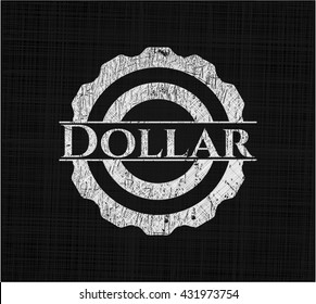 Dollar written on a chalkboard