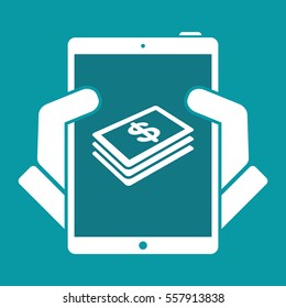 Dollars banknote flat icon