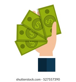 dollars bills isolated icon