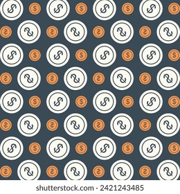 Papel mural de tela en dólares que repite el patrón de moda ilustración vectorial fondo gris