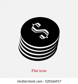 dollars icon, vector best flat icon, EPS