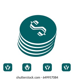 dollars icon, vector best flat icon, EPS