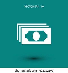 Dollars icon vector, flat design best vector icon