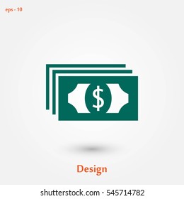 Dollars icon vector, flat design best vector icon