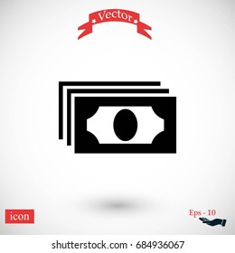 Dollars icon vector, flat design best vector icon