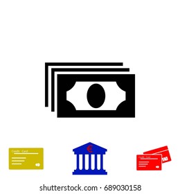 Dollars icon vector, flat design best vector icon
