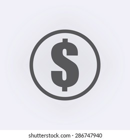 Dollars money coin icon 
