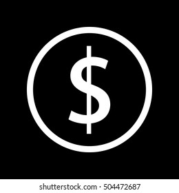 Dollars money coin icon