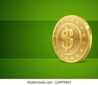 Dollars money coin vector background Dollars money coin vector background