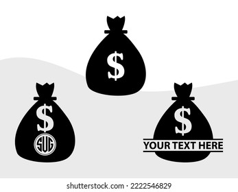 Dólares Y Dinero Ilustración De Vectores Impresos SVG