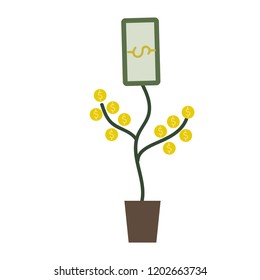 Dollars. Money tree.