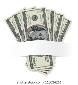 Dollars on a white background. Illustration for design