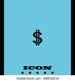 Dollars sign flat icon. USD currency symbol. Money label.