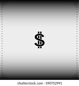 Dollars sign flat icon. USD currency symbol. Money label.