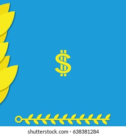 Dollars sign flat icon. USD currency symbol. Money label.