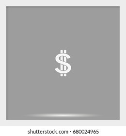 Dollars sign flat icon. USD currency symbol. Money label.