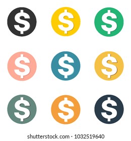 Dollars sign icon 
