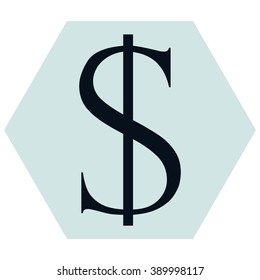 Dollars sign icon. USD currency symbol. Money label