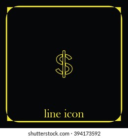 Dollars sign icon. USD currency symbol. Money label.